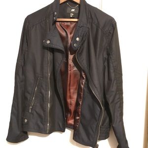 H&M Men’s Moto Jacket Navy 40R/Medium